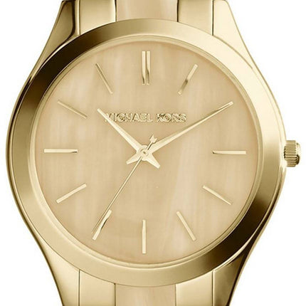 Michael Kors Runway Gold Tone Horn Dial MK4285 Women's Watch