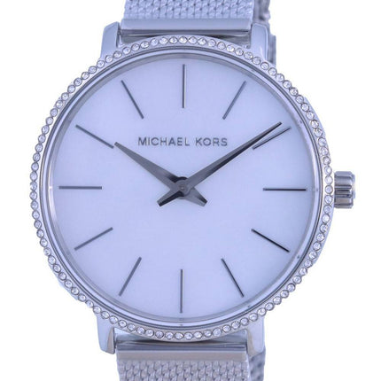 Michael Kors Pyper White Dial Stainless Steel Quartz MK4618 Womens Watch