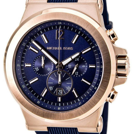 Michael Kors Chronograph Dylan Navy Silicone Strap MK8295 Men's Watch