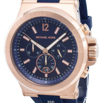 Michael Kors Chronograph Dylan Navy Silicone Strap MK8295 Men's Watch