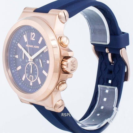 Michael Kors Chronograph Dylan Navy Silicone Strap MK8295 Men's Watch