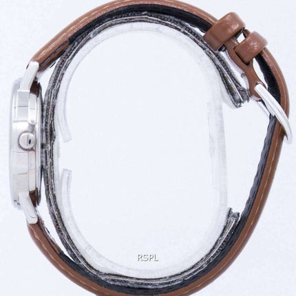 Casio Quartz Silver Dial Brown Leather MTP-1095E-7BDF MTP1095E-7BDF Men's Watch