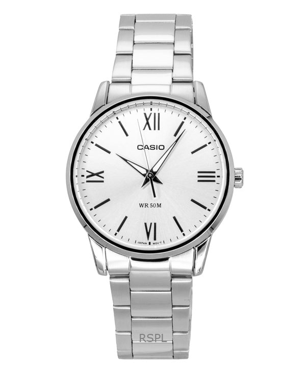 Casio Analog Stainless Steel Silver Dial Quartz MTP-1303DD-7AV Men's Watch