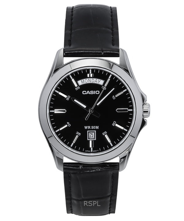 Casio Analog Black Dial MTP-1370L-1AVDF MTP-1370L-1AV Men's Watch