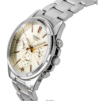 Casio Enticer Analog Stainless Steel Silver Dial Quartz MTP-1375D-7A2V Men's Watch