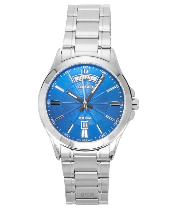 Casio Standard Analog Stainless Steel Blue Dial Quartz MTP-1381D-2AV Men's Watch