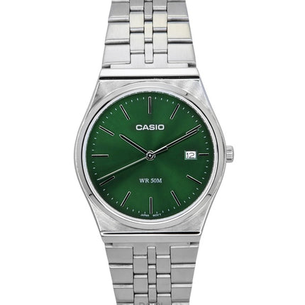 Casio Standard Analog Stainless Steel Green Dial Quartz MTP-B145D-3AV Unisex Watch