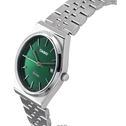 Casio Standard Analog Stainless Steel Green Dial Quartz MTP-B145D-3AV Unisex Watch