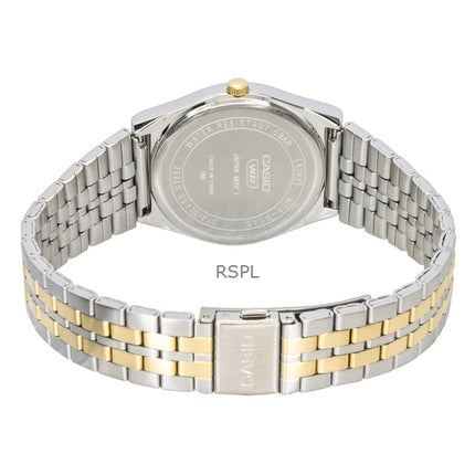 Casio Analog Two Tone Stainless Steel Black Dial Quartz MTP-B145SG-1AV Men's Watch