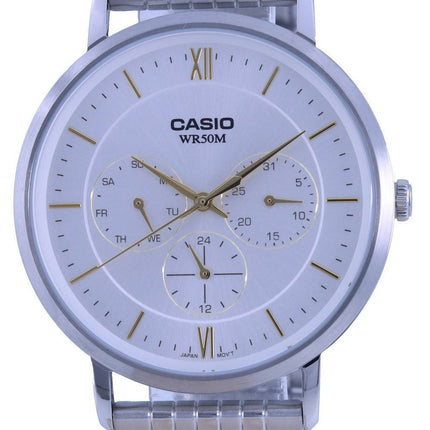 Casio Analog Silver Dial Stainless Steel Quartz MTP-B300D-7A MTPB300D-7 Mens Watch
