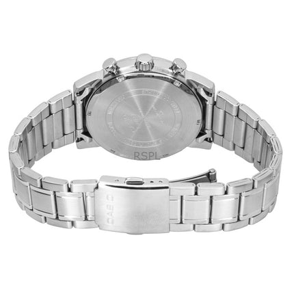 Casio Chronograph Analog Stainless Steel Green Dial Quartz MTP-E510D-3AV Men's Watch