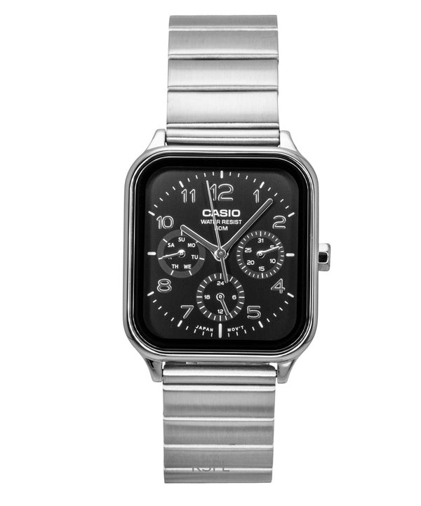 Casio Standard Analog Stainless Steel Black Dial Quartz MTP-M306D-1AV Men's Watch