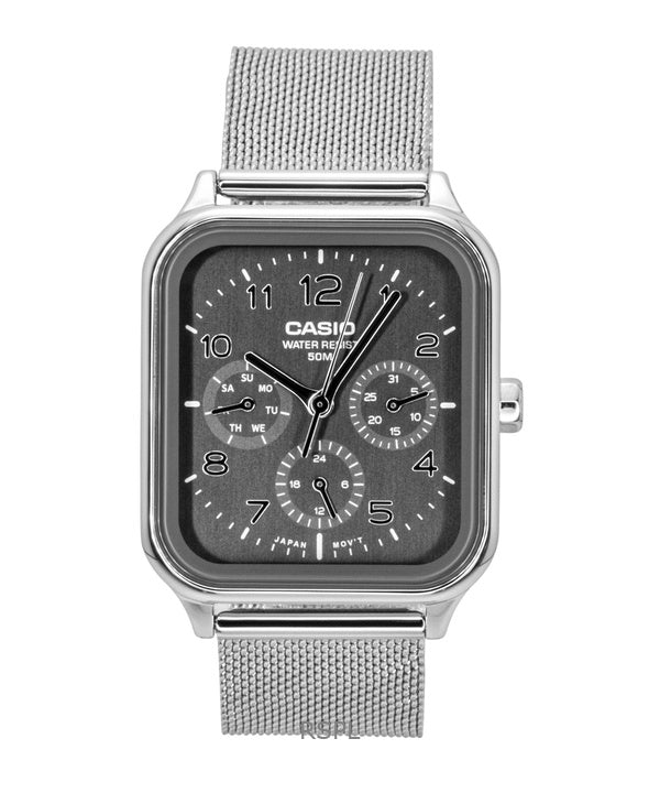 Casio Standard Analog Stainless Steel Grey Dial Quartz MTP-M306M-8AV Men's Watch