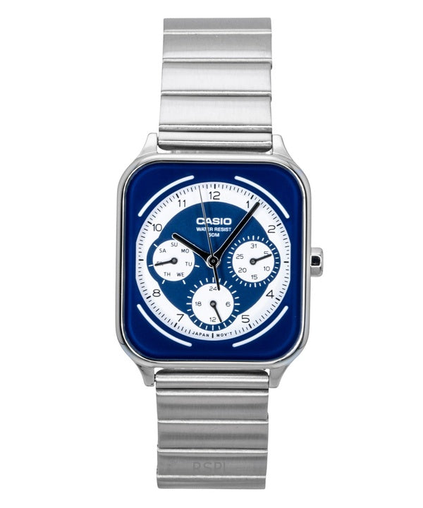 Casio Standard Analog Stainless Steel Blue And White Dial Quartz MTP-M307D-2BV Men's Watch