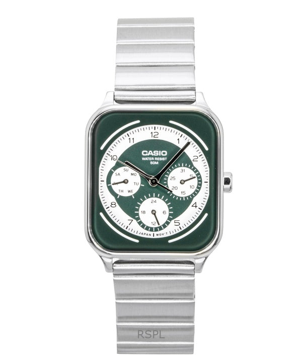 Casio Standard Analog Stainless Steel Green And White Dial Quartz MTP-M307D-3BV Men's Watch