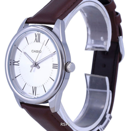 Casio Silver Dial Stainless Steel Analog Quartz MTP-V005L-7B5 MTPV005L-7 Mens Watch