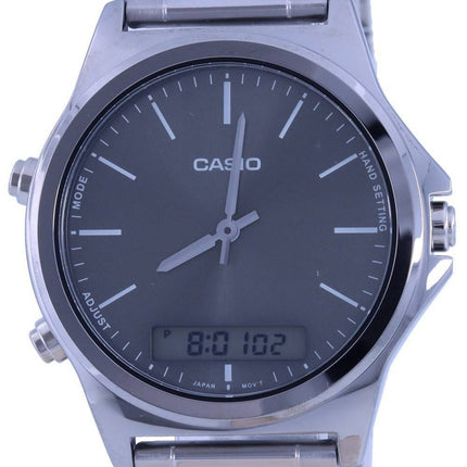 Casio Analog Digital Black Dial Leather Strap MTP-VC01D-8E MTPVC01D-8 Mens Watch