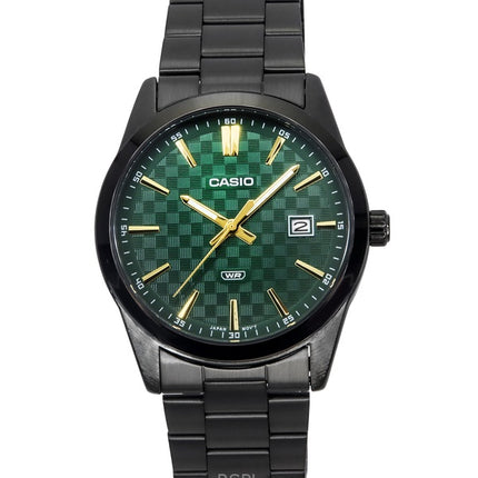 Casio Standard Analog Ion Plated Stainless Steel Green Dial Quartz MTP-VD03B-3A Men's Watch