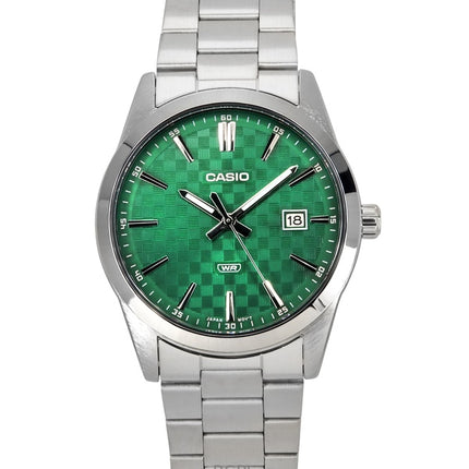 Casio Standard Analog Stainless Steel Green Dial Quartz MTP-VD03D-3A1 Men's Watch