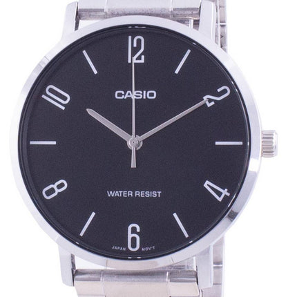 Casio Black Dial Stainless Steel Quartz MTP-VT01D-1B2 MTPVT01D-1B2 Men's Watch