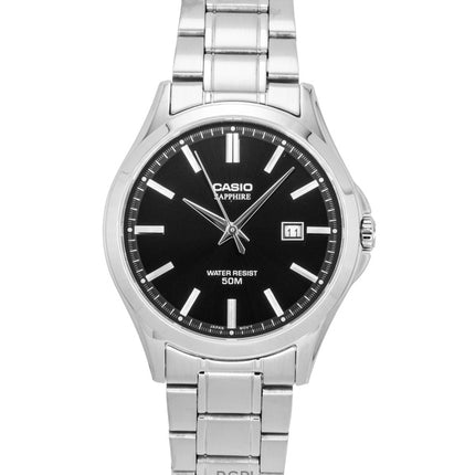 Casio Standard Analog Stainless Steel Black Dial Quartz MTS-115D-1AV Men's Watch