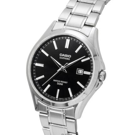 Casio Standard Analog Stainless Steel Black Dial Quartz MTS-115D-1AV Men's Watch