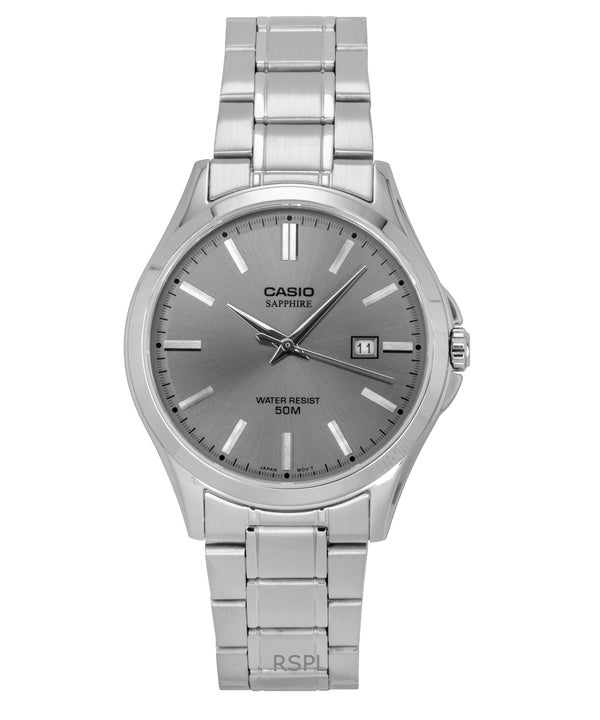 Casio Standard Analog Stainless Steel Grey Dial Quartz MTS-115D-8AV Men's Watch