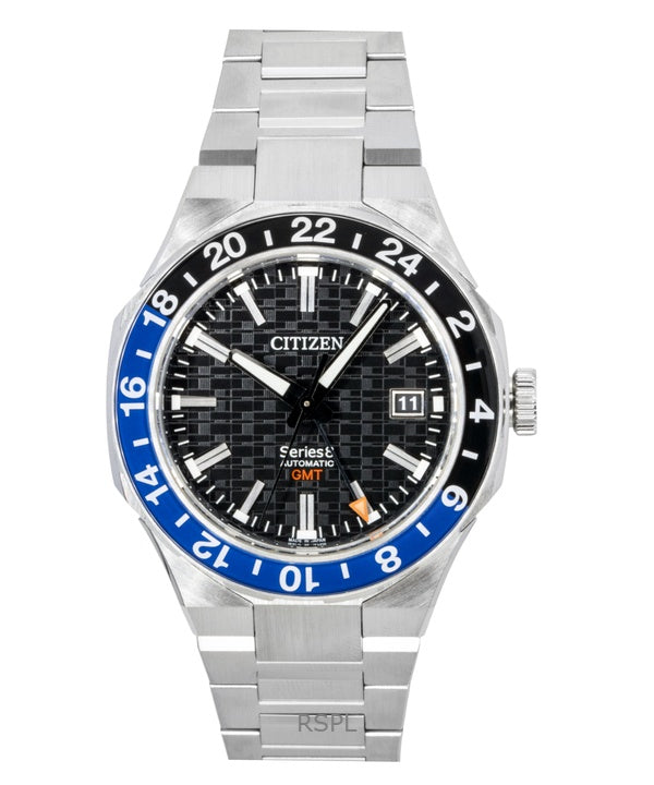 Citizen Series 8 GMT Stainless Steel Black Dial Automatic NB6031-56E 100M Men's Watch