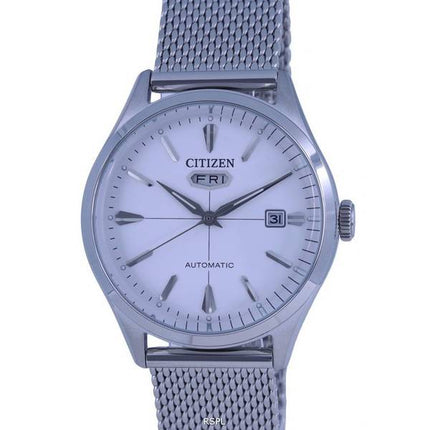 Citizen C7 Series Stainless Steel Mesh White Dial Automatic NH8390-89A Mens Watch