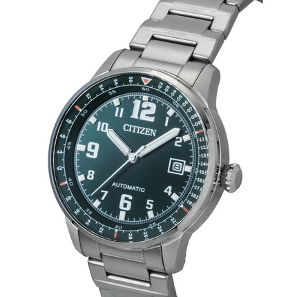 Citizen Urban Military Stainless Steel Green Dial Automatic NJ0190-51X 100M Men's Watch