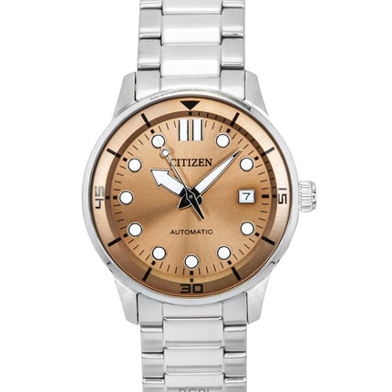 Citizen Stainless Steel Bronze Dial Automatic NJ0191-83X 100M Men's Watch