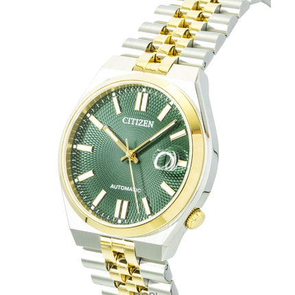 Citizen Tsuyosa 60 Two Tone Stainless Steel Green Dial Automatic NK0024-54X Men's Watch