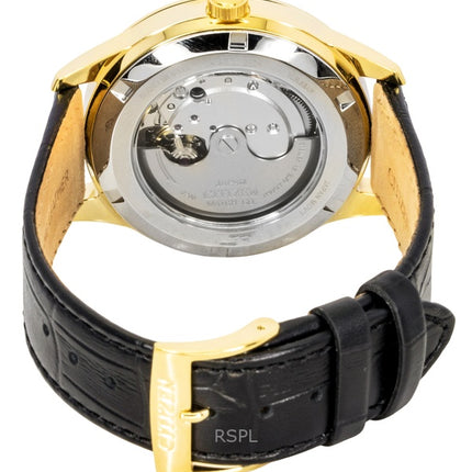 Citizen Leather Strap White Dial Automatic NY4059-09A Men's Watch