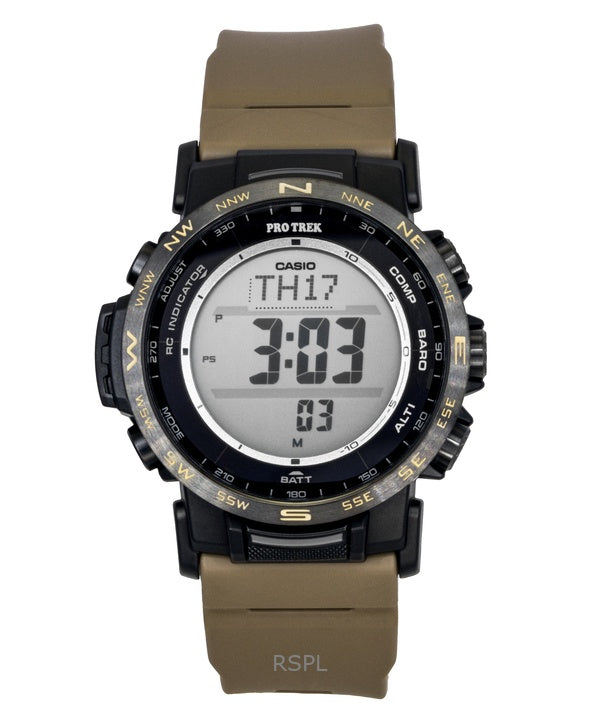 Casio Pro Trek Digital Bio-Based Resin Solar PRW-35LD-5 100M Men's Watch