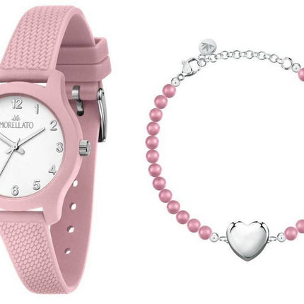 Morellato Soft White Dial Plastic Strap Quartz R0151163516 With Gift Set Womens Watch