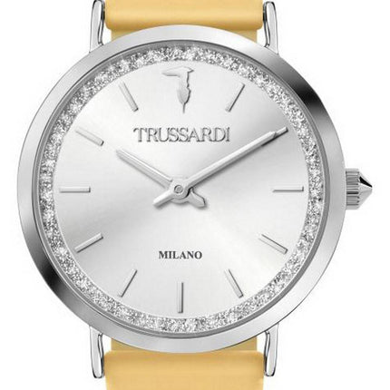 Trussardi T-Motif Silver Dial Rubber Strap Quartz R2451140503 Women's Watch