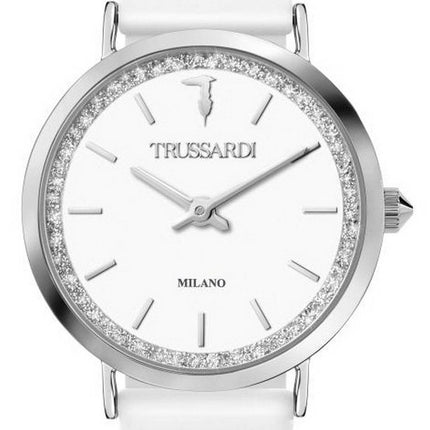 Trussardi T-Motif Silver Dial Rubber Strap Quartz R2451140504 Women's Watch