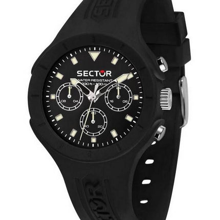 Sector Speed Black Dial Silicon Strap Quartz R3251514019 100M Men's Watch