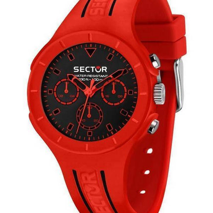 Sector Speed Black Dial Silicon Strap Quartz R3251514021 100M Men's Watch