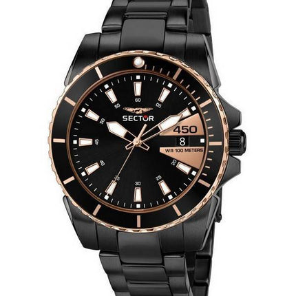 Sector 450 Black Dial Stainless Steel Quartz R3253276006 100M Men's Watch