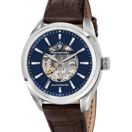Maserati Traguardo Blue Skeleton Dial Automatic R8821112005 100M Men's Watch