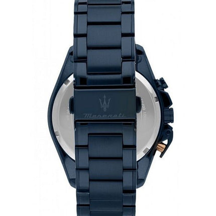 Maserati Traguardo Chronograph Stainless Steel Blue Dial Solar R8873649001 100M Men's Watch