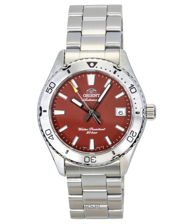 Orient Mako Stainless Steel Red Dial Automatic Diver's RA-AC0Q09R 200M Men's Watch