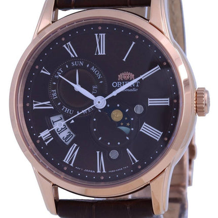 Orient Classic Sun  Moon Brown Dial Automatic RA-AK0009T10B Mens Watch