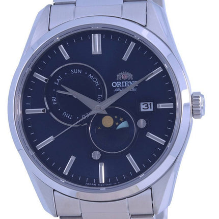 Orient Sun  Moon Blue Dial Stainless Steel Automatic RA-AK0308L00C Mens Watch