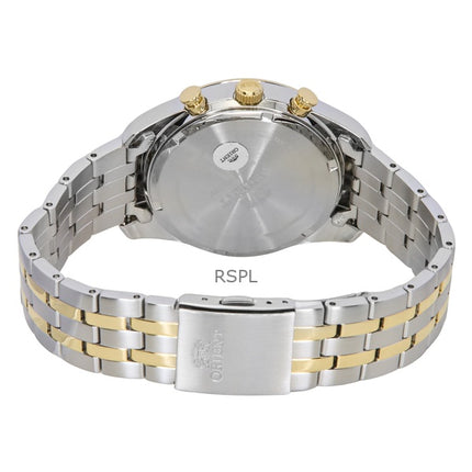 Orient Contemporary Chronograph Two Tone Stainless Steel White Dial Quartz RA-TX0302S Men's Watch