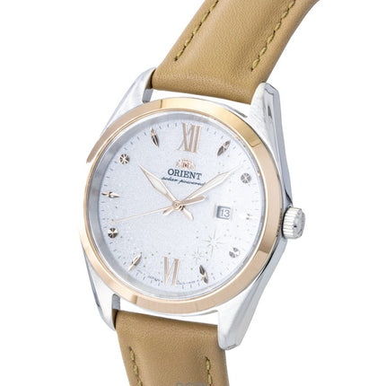 Orient Stretto Leather Strap White Dial Solar RA-WG0604S Men's Watch