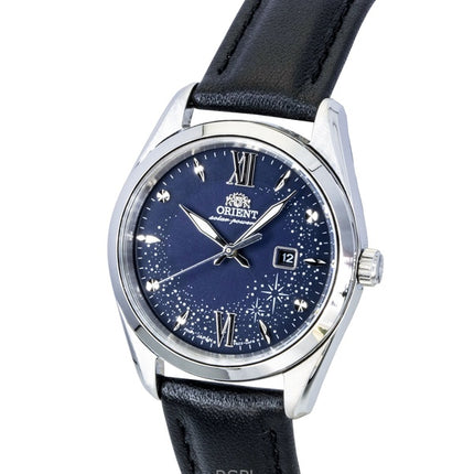 Orient Stretto Leather Strap Blue Dial Solar RA-WG0605L Women's Watch