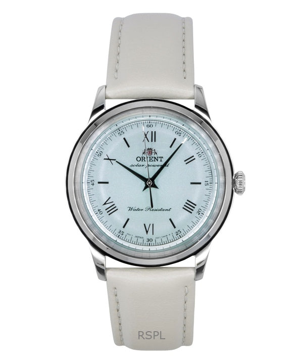 Orient Bambino Leather Strap Pale Green Dial Solar RA-WK0002E Men's Watch