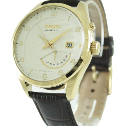 Refurbished Seiko White Dial Kinetic SRN052P1 Men's Watch